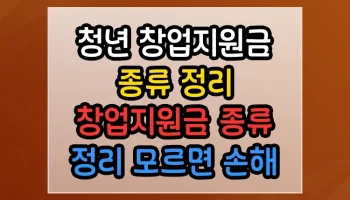 청년 창업지원금 종류 정리 창업지원금 종류 정리 모르면 손해 보는 필수 정보 청년 창업지원금 종류 정리 창업지원금 종류 정리 썸네일